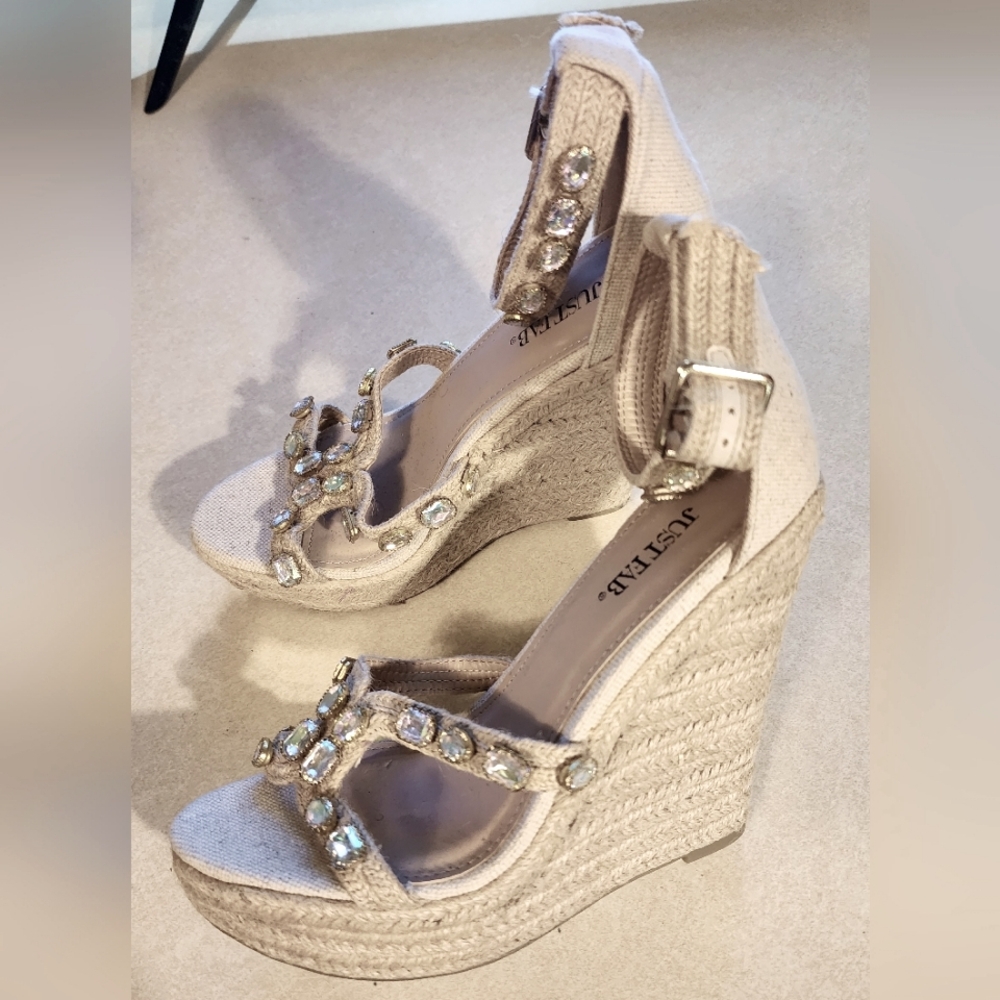 Espadrille Wedge Sandals Sz 7.5